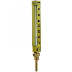Thermom&egrave;tre industriel droit - 15x21 - Grand mod&egrave;le 200mm Sonde long 63mm - de -30 &agrave; 50&deg;C