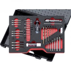 Exact - 70521 Jeu de tarauds et filières Étui en plastique GS61 hss e M3-M12