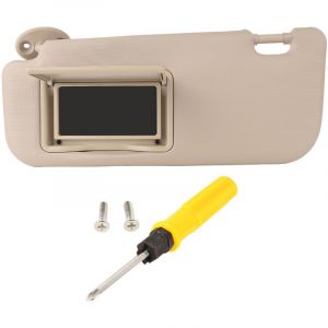 Pare-soleil de voiture gauche ct&eacute; conducteur gris durable haute duret&eacute; pare-soleil avec remplacement de miroir de courtoisie pour Levin COROLLA 14 &agrave;