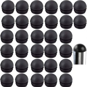 Embout Bouchons pour Tube de Chaise de Rond Noirs, Embout Entrant Rond pour Pied de Chaise, Embout Pied de Chaise 32 Pi&egrave;ces (22mm)