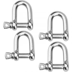 Pièces M10 Manille Inox Acier, Manille D'anneau de d de Chaîne, Manilles de Levage Pour Treuils le gréement résistant - Ymyny