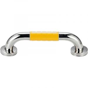 Barre d'appui de Douche( 30 cm jaune), Barre d'Appui Antidérapant Poignée, Barre d'Appui en Acier Inox Murale, Poignée Baignoire de Sécurité de
