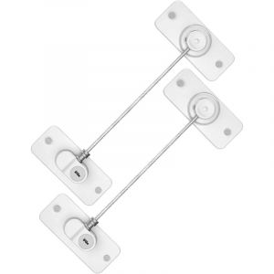 Serrures de s&eacute;curit&eacute; pour enfants : inclut serrures de fen&ecirc;tre avec cl&eacute;, serrures de fen&ecirc;tre autocollantes avec cordon limiteur d'ouverture