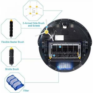 Remplaçant kit Brosses secours d'accessoires pour iRobot Roomba série 600 610 614 620 625 630 635 640 645 650 655 660 665 670 671 680 690 691