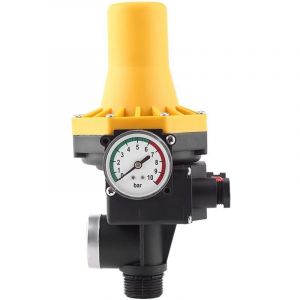 R&eacute;gulateur de pression de pompe &agrave; eau, Contr&ocirc;leur de Pression de Pompe &agrave; Eau Pressostat, Pompe Switch, pompe &agrave; eau automatique avec manom&egrave;tre 220V A
