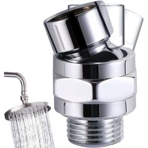 Rotule pivotante en laiton r&eacute;glable, connexion de bras de douche, angle de t&ecirc;te de bras de douche pivotant r&eacute;glable G1/2 rotule en laiton chrom&eacute;