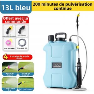 Pulv&eacute;risateur &Eacute;lectrique-13L Pulverisateur A Dos, Pulverisateur Lance Telescopique, 3 T&ecirc;Tes De Pulv&eacute;Risation Pro pour L'Arrosage des Fleurs, La