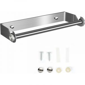 Derouleur Essuie Tout, Derouleur Porte (Argent), Devidoir Porte Essuie Tout Mural, Distributeur Papier Aluminium Sopalin et Film, Support Sopalin