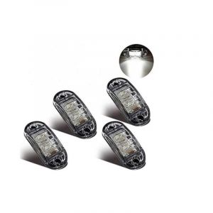 Fitags - Feux de Gabarit Latéraux Feux De Dégagement led pour 12V 24V Universel Remorque Camion Lorry Caravan Bus (4pcs Blanc)