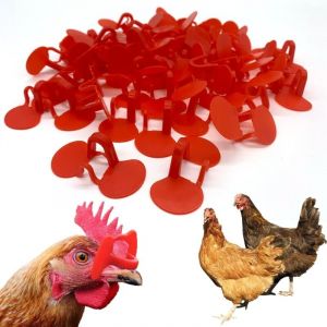 Volaille Lunettes Volaille Oeill&egrave;Res Lot De 50 Verres &eacute;Pais Anti-Picage Pour Poulet, Masques Anti-Picage Pour Volaille, Lunettes Anti-Picage Pour