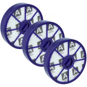 3x filtre compatible avec Dyson DC20, DC21, DC08, DC19, DC29, DC04, DC05 aspirateur - filtre hepa blanc / violet - Vhbw
