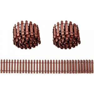Mini Clture de Jardin 3 Pi&egrave;ces Bordure Jardin Bois Cltures de Jardin Miniatures Mini Cloture Bois Clture Miniature Flexible Jardin Clture Micro pour