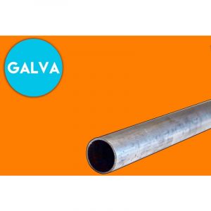 Deco Fer Forge - Tube rond en acier Galvanisé - Ø42.4mm et 2mm d'épaisseur - Longueur de 2M40 (240cm).