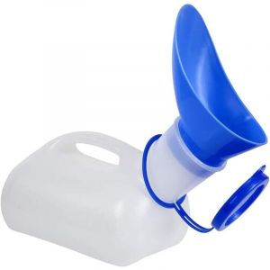 1000ml,Urinoir Unisexe,Voiture Urinoirs de Toilette Etanches Bouteilles d'urine en Plastique Hommes et Femmes Pot de Chambre avec Couvercle et