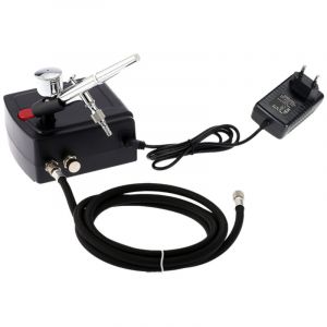 Kit de compresseur d'air d'a&eacute;rographe professionnel pour art peinture artisanat g&acirc;teau de pulv&eacute;risation mod&egrave;le de pinceau