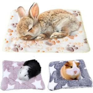 3 Pi&egrave;ces Tapis Lapin Cabane Lapin Maison Cochon d'Inde pour Petits Animaux,Cochon d'Inde Accessoire Maisonpour Chatons,Lapins,&Eacute;cureuils,Cochons