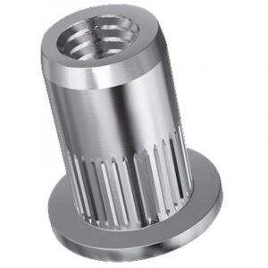 Douilles taraud&eacute;es rivkl&eacute; t&ecirc;te plate acier zingu&eacute;, diam&egrave;tre de per&ccedil;age 9 mm, diam&egrave;tre nominal M6, bo&icirc;te de 100 douilles - RIVKLE