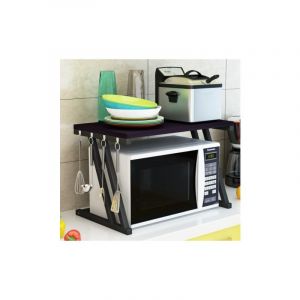 Hofuton Micro-Ondes Tablette, 2 Couches Support de Rangement pour Comptoir, Support de Micro-Ondes en Bois et M&eacute;tal, &Eacute;tag&egrave;re de Cuisine pour