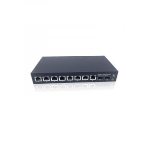 Elfcam® - 10Gb Commutateur Switch Fibre Optique Compatible avec Freebox Ultra, avec 2 Ports 10G SFP+ et 8 Ports 2,5G RJ45 PoE, Plug & Play Non Géré