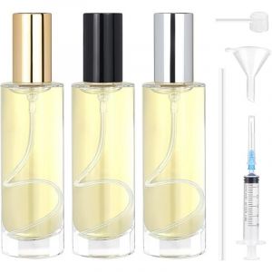 Shining House - 3 Pi&egrave;ces Vaporisateur Parfum Verre 30ml, Flacon Parfum Vide Rechargeable, Atomiseur Parfum en Verre, Bouteille Parfum Vide pour