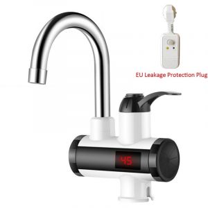 Decdeal - Robinet d'eau chaude instantan&eacute;e 3000W, robinet de chauffe-eau &eacute;lectrique, &eacute;tanche IPX4, rotatif &agrave; 360 &deg;