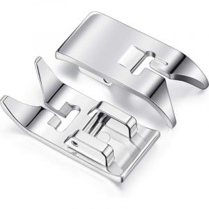 Sollbry - 2 Pièces Pied Presseur pour Machine à Coudre Pied-de-Biche pour Machine à Coudre Pied Zig Zag Usage Général Universel pour la Plupart des