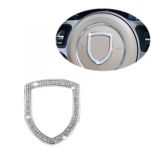 Housse de volant avec logo, adapt&eacute;e &agrave; Porsche, d&eacute;coration int&eacute;rieure autocollante, housse de volant avec logo, pi&egrave;ces automobiles avec logo, housse