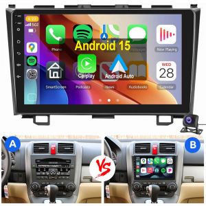Autoradio Android 15 Carplay RDS GPS WIFI pour Honda CR-V CRV III 2007-2011 4+64G CAM