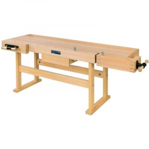 Kupper - Küpper établi de menuisier pour professionnels modèle P1, épaisseur du plan de travail 40 mm, 1 tiroir, 2 pinces de serrage, 2 grandes