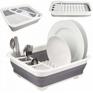 &Eacute;gouttoir Pliable, Vaisselle Porte-Couverts Pliant, &eacute;vier Cuisine, Camping Plastique Silicone egoutoire Vaisselle Cuisine Pliable