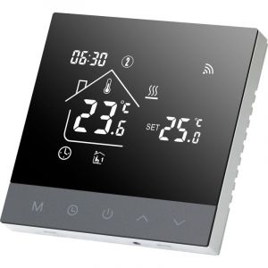 Thermostat Programmable 16A WiFi Smart Thermostat for Electric Heating &Eacute;cran Tactile LCD Compatible avec Alexa Google Assistant Contr&ocirc;le Vocal,