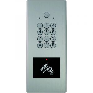 Clavier cod&eacute; avec lecteur VIGIK+ int&eacute;gr&eacute; / gestion temps r&eacute;el finition argent HEACTRV3 AIPHONE 150062