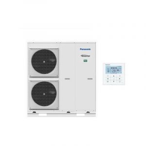 Pompe à chaleur monobloc Panasonic aquarea t-cap 12 kw wh-mxc12j6e5 r-32 wi-fi en option a++/a++ avec commande incluse