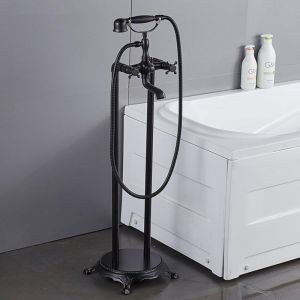 Robinet de baignoire autoportant vintage, robinet de baignoire sur pied, ensemble de robinetterie de baignoire sur pied, robinet de baignoire