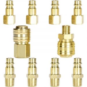 Raccord Pneumatique Raccord d'air comprim&eacute; 1/4 NPT Raccord d'air 1/4 pouce raccord rapide mamelon de prise d'air comprim&eacute;