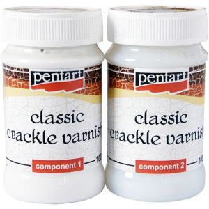 Vernis bi-composant pour fissures Pentart pour peintures de découpage vernis 2x100ml
