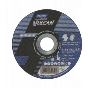 FP - Disque &agrave; tron&ccedil;onner m&eacute;tal 115x1 norton Vulcan inox