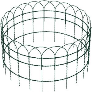 Wiltec - Grillage souple Mailles 9x15 cm Hauteur 0,4 m Longueur 10m Acier rev&ecirc;tu de pvc Fil &oslash; 2mm Cl&ocirc;ture Jardin Bordure d&eacute;corative D&eacute;limitation