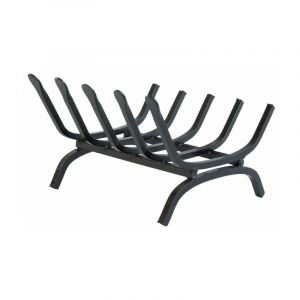Led Leds - Bruciolegna pour la chemin&eacute;e rectangulaire en fer forg&eacute; de fer grill&eacute; en fer grill&eacute; pour la chemin&eacute;e 7 barre 54x32xH15 cm