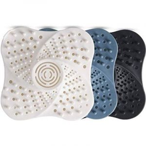 3-Pack Drain de Douche Attrape-Cheveux Filtre &agrave; Cheveux Filtre de Drainage Filtre de Baignoire Tube en Silicone Drain Attrape-Cheveux Bouchon Filtre