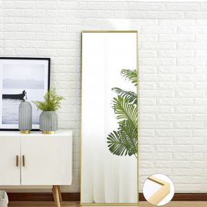 Miroir de sol carr&eacute;, cadre hd, &agrave; suspendre, &agrave; poser ou inclin&eacute;, id&eacute;al pour la d&eacute;coration int&eacute;rieure, la d&eacute;coration murale, le salon ou le dressing,
