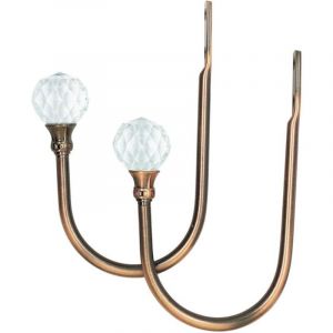 2 Pi&egrave;ces Cristal Embrasse &agrave; Rideau U Design Crochet Embrasse Rideaux M&eacute;tal Curtain Tie Back Holdbacks Embrasses &agrave; Rideaux (Couleur al&eacute;atoire)