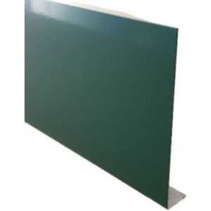 Alucouleur - Bande de Rive Aluminium Vert Mousse ral 6005 (1 pli, retour 30 mm, ep 1.5mm) Hauteur : 190 mm