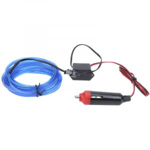 3 m&egrave;tres voiture &eacute;clairage int&eacute;rieur Auto led bande allume-cigare conduite fil Tube n&eacute;on bleu clair