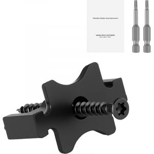 Mophorn Fixations Invisibles pour Lames de Terrasse Composite, 900 PCS, Clips en Plastique PP avec Vis M&eacute;talliques, Compatibles avec Lames de