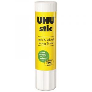 B&acirc;ton de colle - UHU - Stic g&eacute;ant 21g - Colle blanche - Parfait pour papier et carton - Bouchon &eacute;tanche
