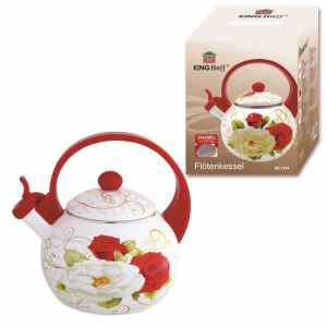 Bouilloire émaillée 2,0 L émail pour induction gaz KINGHOFF ROSES KH-1910
