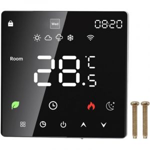 Thermostat intelligent 16 A, &eacute;cran tactile couleur LCD, thermostat de chauffage &eacute;lectrique programmable pour maison, h&ocirc;tel, bureau, AC 90 &agrave; 240 V,