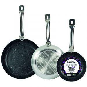 Lot de 3 po&ecirc;les HABITEX Ecoset 18-22-26 cm. - talla