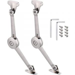 2 Pi&egrave;ces Meuble Armoire Meuble Porte Ascenseur Support Charni&egrave;re Standard Forte Ferrures pour Relevants et Abattants Couvercles Stay pour Porte